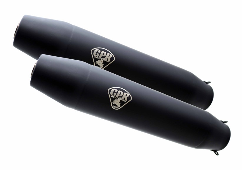 Deeptone Black Cafè Racer Honda Transalp XL 650 V 2000/06 Schalldämpferpaar ohne Anschlussrohr