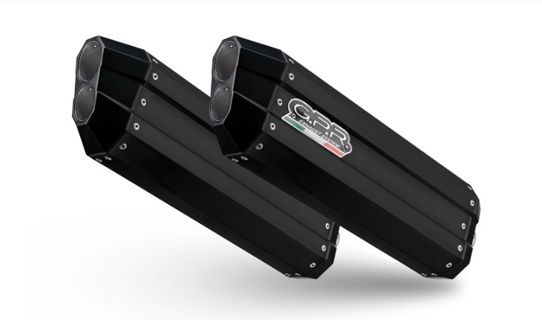 Hyper Sonic Black Titanium Bmw K 1600 Gtl Double Slip-on