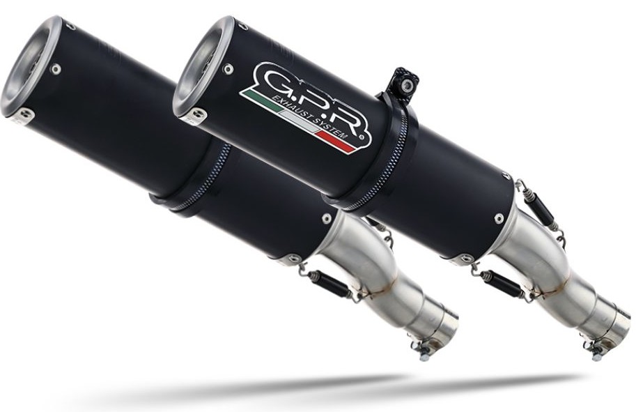 GPR M3 BLACK TITANIUM DUCATI MONSTER 796 2010/14  SLIP ON PAAR  MIT KAT